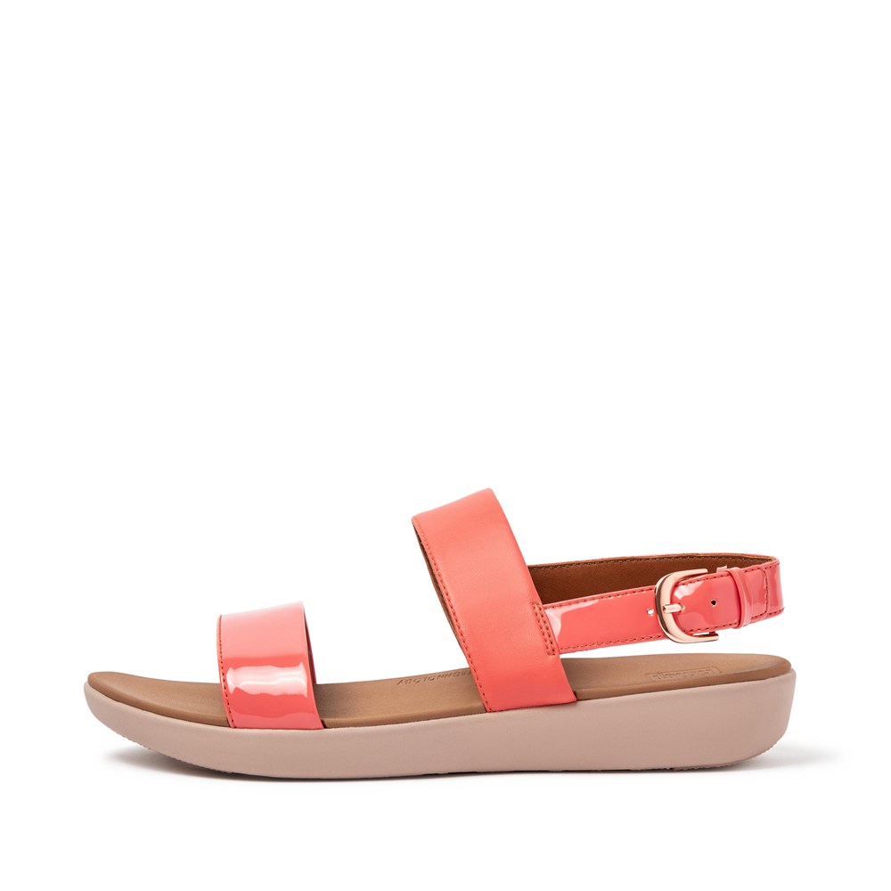 Fitflop Womens Sandals Pink - Barra Patent-mix Back-strap - GA9176023